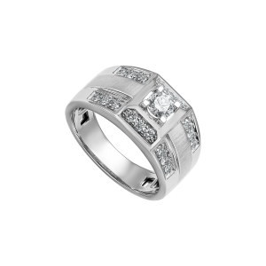 Nhẫn Kim cương Vàng Trắng 14K PNJ DDDDW015112