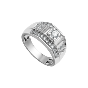 Nhẫn Kim cương Vàng Trắng 14K PNJ DDDDW015122