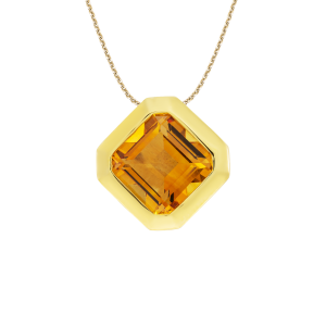 Mặt dây chuyền nam Vàng 14K Đính đá Citrine PNJ CT00Y000021