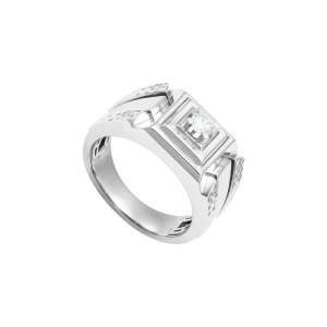 Nhẫn nam Kim cương Vàng Trắng 14K PNJ DD00W006134
