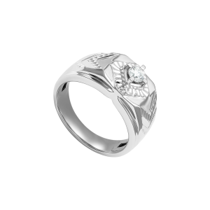 Nhẫn nam Kim cương Vàng Trắng 14K PNJ DD00W006136