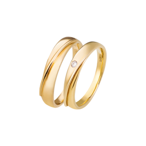 Nhẫn cưới Kim cương PNJ Vàng Son Vàng 18K