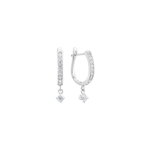 Bông tai Vàng Trắng 10K Đính đá ECZ PNJ XMXMW060875