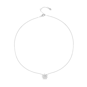 Dây cổ Vàng Trắng 10K Đính đá ECZ PNJ XMXMW000546