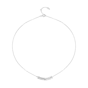 Dây cổ Vàng Trắng 10K Đính đá ECZ PNJ XMXMW000549