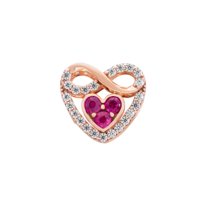 Hạt Charm Vàng 10K Đính đá Ruby PNJ RBXMX000007