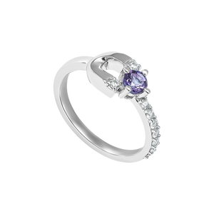 Nhẫn Vàng 10K Đính đá Amethyst PNJ ATXMW000084