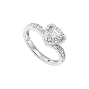 Nhẫn Kim cương Vàng Trắng 14K PNJ DDDDW014679