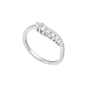 Nhẫn Kim cương Vàng trắng 14K PNJ DDDDW060711