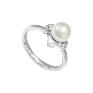 Nhẫn Vàng trắng 14K Đính Ngọc trai Freshwater PNJ PFXMW000345