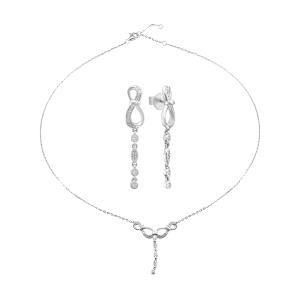 Bộ trang sức Vàng trắng PNJ 04569-00907