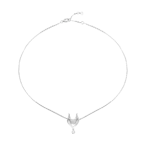 Dây cổ Kim cương Vàng Trắng 14K PNJ Wings of love DDDDW000913