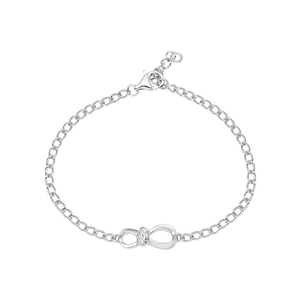 Lắc tay trẻ em Vàng Trắng 10K Đính đá ECZ PNJ Family Infinity XMXMW000737