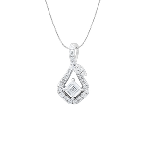 Mặt dây chuyền Kim cương Vàng Trắng 14K PNJ DDDDW002920