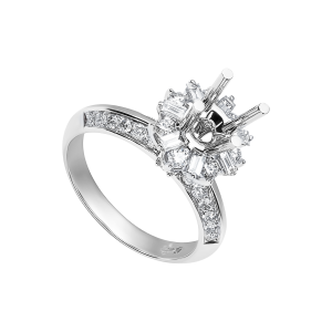 Vỏ Nhẫn Kim cương Vàng Trắng 18K PNJ 00DDW063985