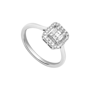 Nhẫn Kim cương Vàng Trắng 14K PNJ DDDDW060670