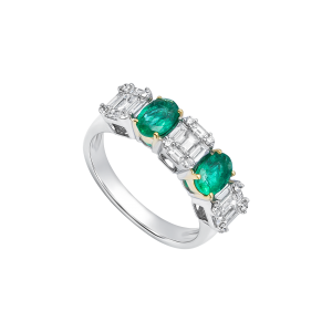Nhẫn Vàng 18K Đính đá Emerald PNJ Aladin ERDDC060000