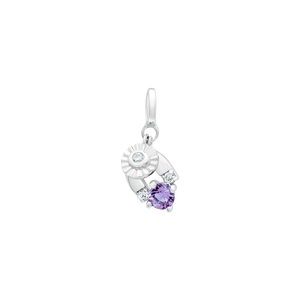 Hạt Charm Vàng 10K Đính đá Amethyst PNJ ATXMW000001