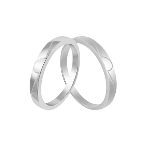 Cặp nhẫn cưới Vàng trắng PNJ 00032-00033