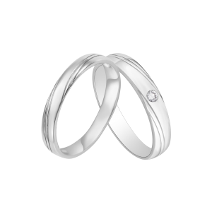 Cặp nhẫn cưới Vàng trắng PNJ 00039-00289