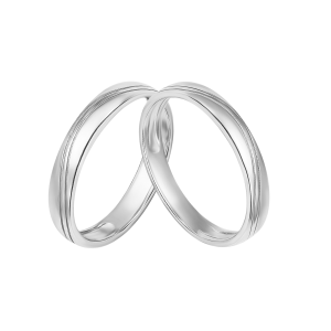 Cặp nhẫn cưới Vàng trắng PNJ 00040-00041