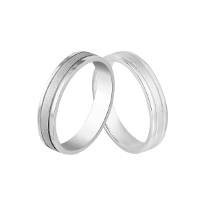 Cặp nhẫn cưới Vàng trắng PNJ 00047-00048