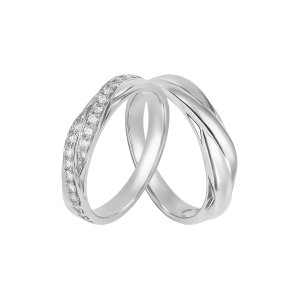 Cặp nhẫn cưới Vàng trắng PNJ 00063-01206