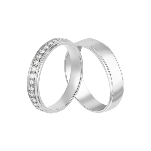 Cặp nhẫn cưới Vàng trắng PNJ 00072-01309