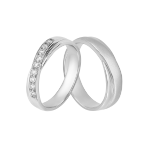 Cặp nhẫn cưới Vàng trắng PNJ 00095-00649