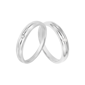 Cặp nhẫn cưới Vàng trắng PNJ 00353-00358