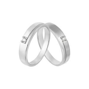 Cặp nhẫn cưới Vàng trắng PNJ 00471-00474
