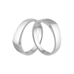 Cặp nhẫn cưới Vàng trắng PNJ 03158-03159