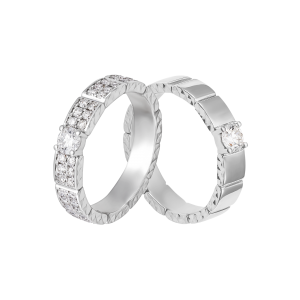 Cặp nhẫn cưới Vàng trắng PNJ 04085-09971