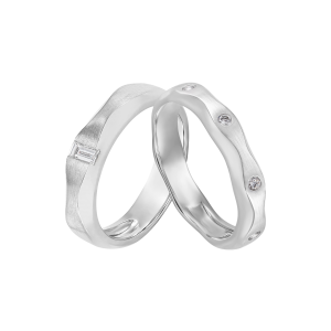 Cặp nhẫn cưới Vàng trắng PNJ 05771-05772