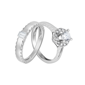 Cặp nhẫn cưới Vàng trắng PNJ 05790-13388