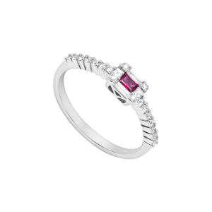 Nhẫn Vàng 18K Đính đá Ruby PNJ RBDDW060023