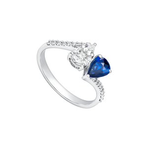 Nhẫn Vàng 18K Đính đá Sapphire PNJ Peter Pan SPDDW060042