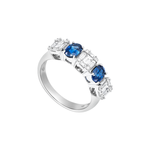 Nhẫn Vàng 18K Đính đá Sapphire PNJ Peter Pan SPDDW060044