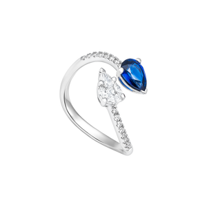 Nhẫn Vàng 18K Đính đá Sapphire PNJ Peter Pan SPDDW060045