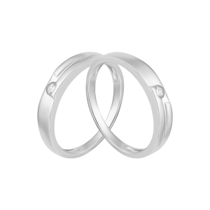 Cặp nhẫn cưới Vàng trắng PNJ 00069-00069