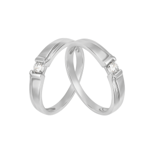 Cặp nhẫn cưới Vàng trắng PNJ 00073-00073