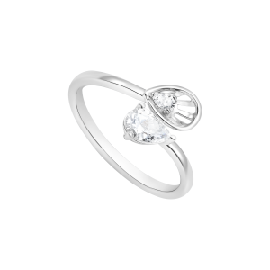 Nhẫn Vàng Trắng 10K Đính đá ECZ PNJ XMXMW006064