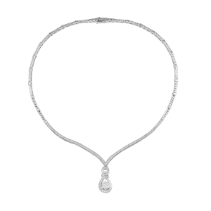 Dây cổ Kim cương Vàng Trắng 14K PNJ Family Infinity DDDDW000909