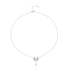 Dây cổ Kim cương Vàng Trắng 14K PNJ Wings of love DDDDW000918