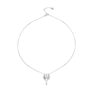 Dây cổ Vàng Trắng 10K Đính đá ECZ PNJ Wings of love XMXMW000568