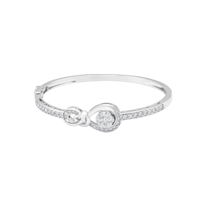 Vòng tay Kim cương Vàng Trắng 14K PNJ Family Infinity DDDDW001149