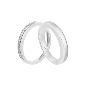 Cặp nhẫn cưới Bạch Kim PNJ 00028-00030