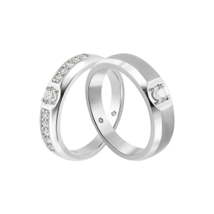 Cặp nhẫn cưới Bạch Kim PNJ 00017-00021