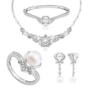 Bộ trang sức Vàng trắng PNJ 00437-00332