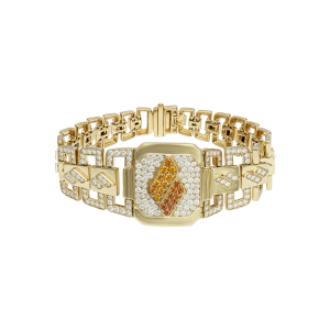 Lắc tay nam Vàng 18K Đính đá Sapphire MANCODE by PNJ Người Truyền Lửa SPMXY000010